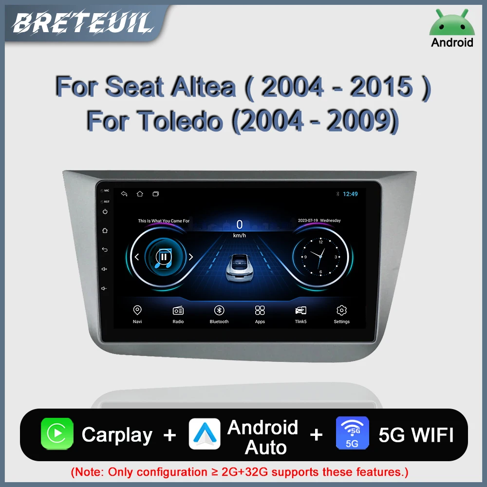 

Android Car Radio For Seat Altea XL Toledo 2004-2015 Multimedia Video Player GPS Navigation Carplay Touch Screen Auto Stereo DSP