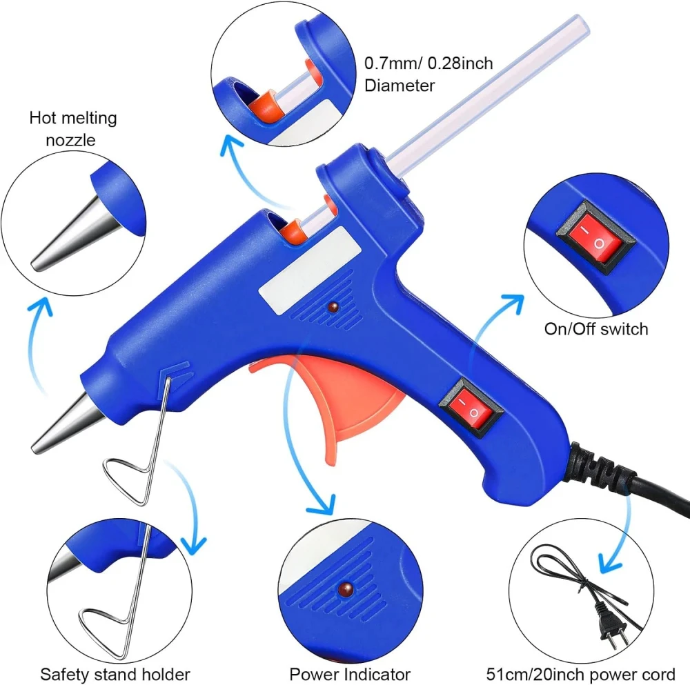 Hot Melt Gun Set for DIY Crafts and Home Repairs