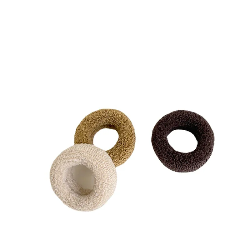 6pcs/bag Korean High Elastic Hair Bands Thick Hair Rope Ring Updo Ties Headwear Girls Kids Women Girls Hair Styling Accessories 6