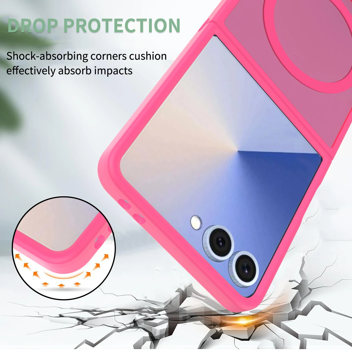 Translucent Candy Color Magnetic Charging Cover - Comfortable Touch Magsafe Case for Foldable Phones