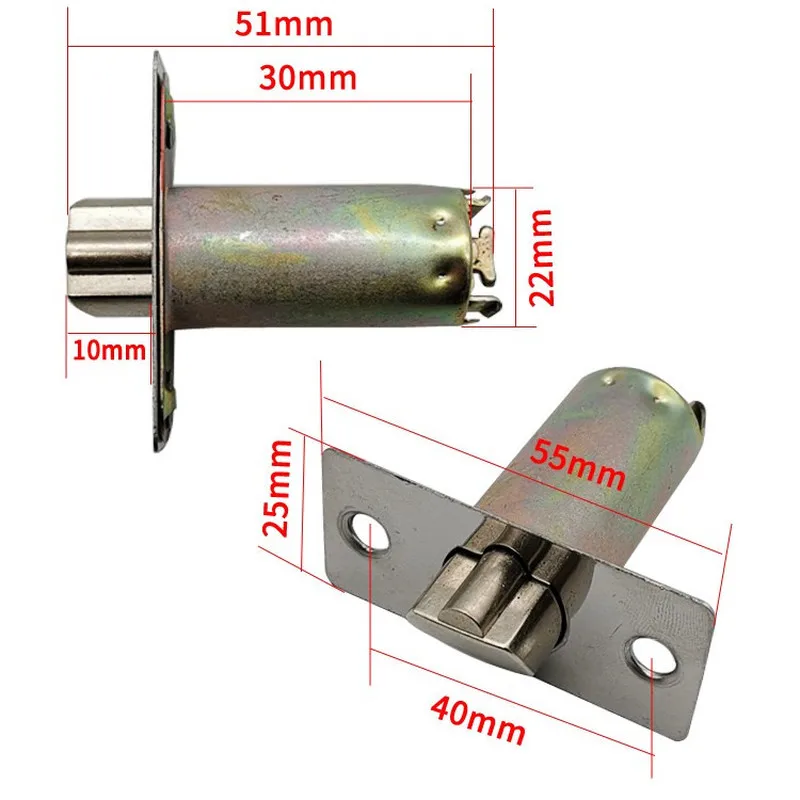 Zinc Alloy Locking Tongue Hardware Lockbody Tongue Passageway Lock Body Lock Core Door Single Lockcase Fitting lock tongue