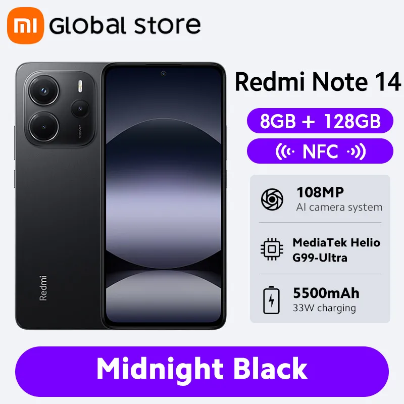 Xiaomi Redmi Note 14 グローバルバージョン 6+128GB Amazon.com: Xiaomi Redmi Note 14 4G LTE (for Tmobile Mint