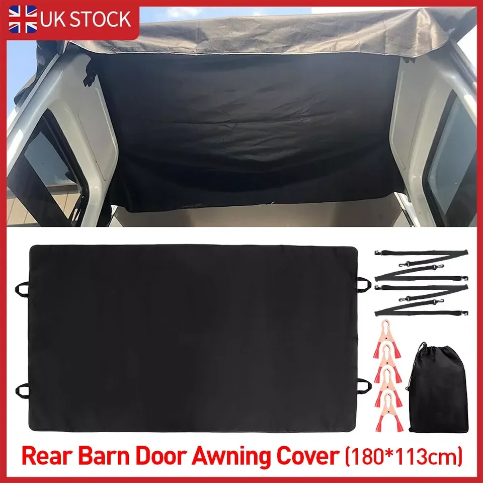 Auvent De Porte Arrière Imperméable Pour Fourgon - Oxford 210D - Protection Contre Pluie Et Vent - Installation Facile