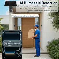 LS VISION AOV AI Tracking Outdoor Surveillance Camera 12X Optical Zoom Cctv Camera 4G Cloud SIM Dual Screen  24/7 Video Record 5