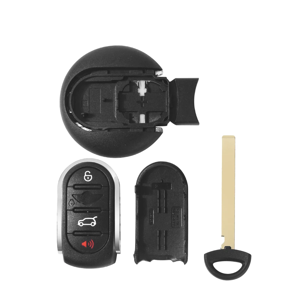 KEYYOU-3/4 버튼 자동차 키 케이스 홀더 스마트 원격 Fobs 커버 셸, BMW 미니 쿠퍼 F54 F55 F56 F57 F60 2015 2016 2017 2018