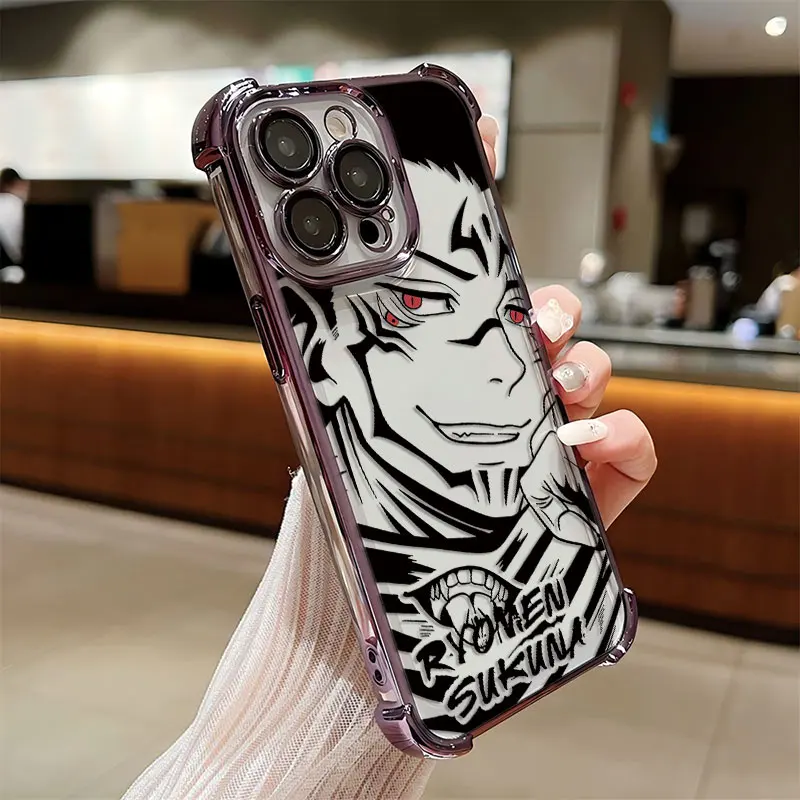 Anime Jujutsu Kaisen Gojo Plating Phone Case Cover