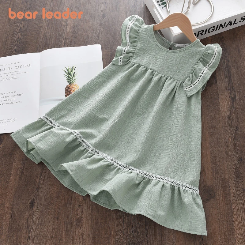 Bear Leader/Повседневные платья для девочек Новинка 2022 года Модные Детские вечерние
