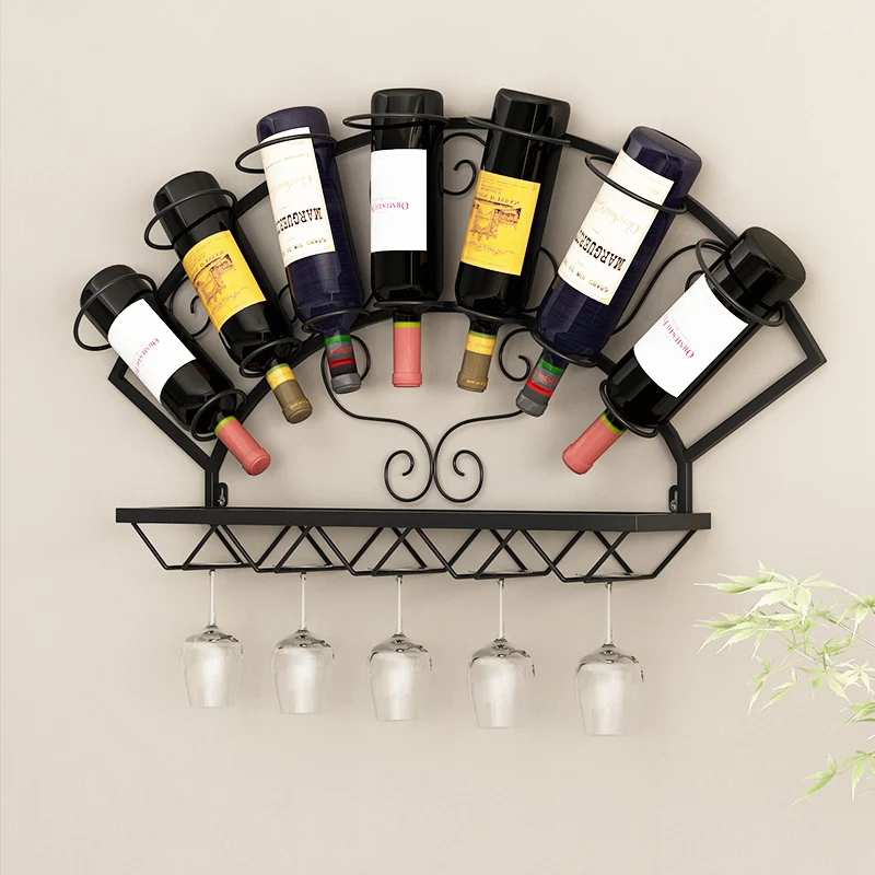Wall Mounted Wine Display Wine Rack Contemporary