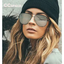 Luxury Oversized XL Pilot Sunglasses - Vintage Designer Women's Shades with UV400 Protection (C1 black silver)