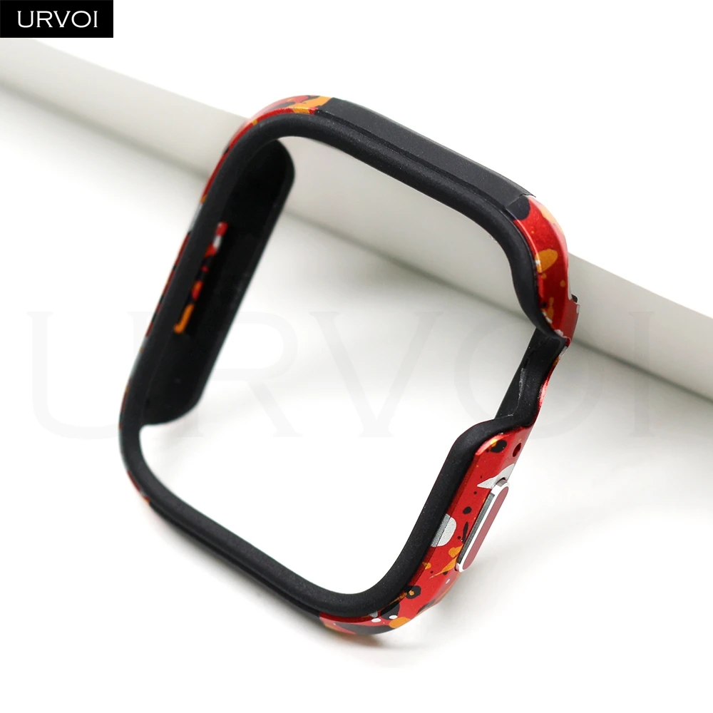 URVOI Aluminum Hard Bumper with TPU Cover and Colored Graffiti Design