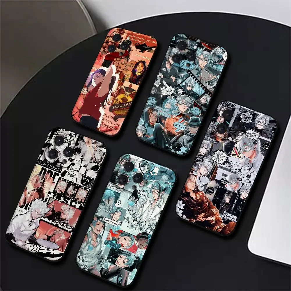 Twisted Wonderland Ace Anime Black Silicone Soft Phone Case
