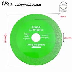 Ultra-Thin Diamond Glass Cutting Blade for Precise Cutting and Grinding (100x22.23mm)