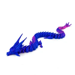 Exquisite Deep - Sea Dragon Figurine - Majestic Dragon - Inspired Home Decor & Unique Christmas Gift (Blue red)