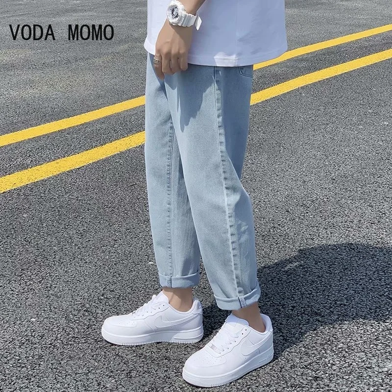 

New Loose Men Jeans Male Trousers Simple Design High Quality Cozy All-match Students Daily Casual Straight Denim Pants