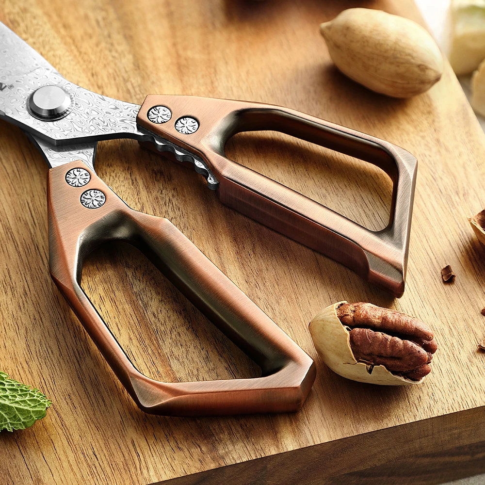Forbici Multifunzione In Acciaio Inox Con Coprifilo, Ergonomiche, Per Cucina, Carta, Noce E Stoffa