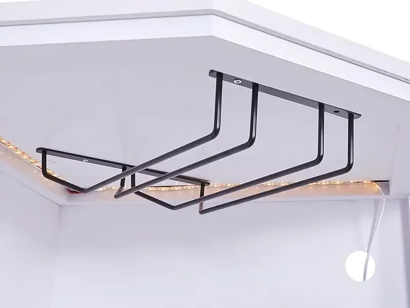 Corner Bar Cabinet with Power Outlet