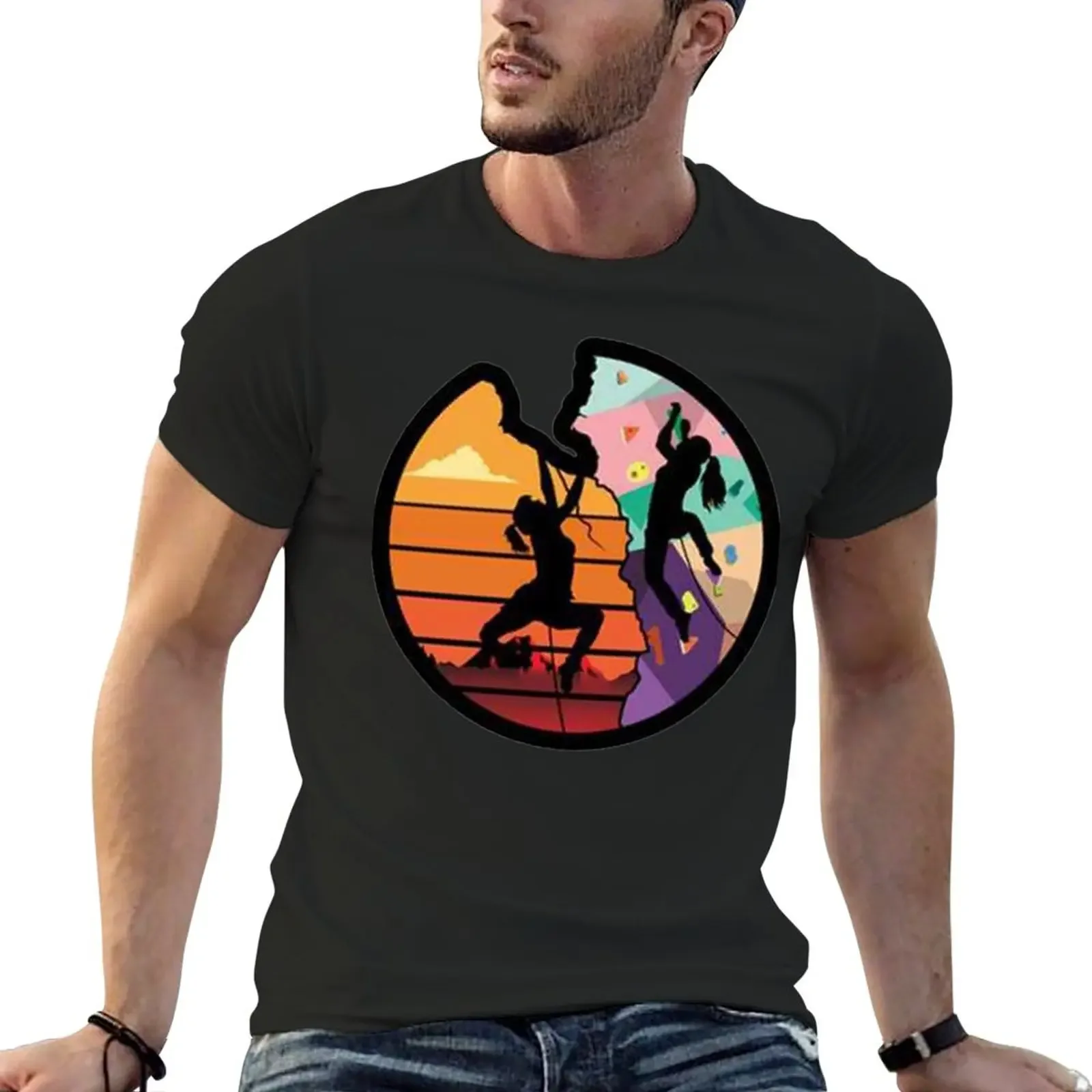 

Climb Like a Girl Rock Climbing Bouldering Colorful Perfect Christ T-Shirt quick drying mens big and tall t shirts