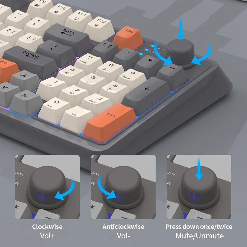 한국어 무선 키보드 스페인어 러시아어 아랍어 한국어 키보드 마우스 키트 블루투스 2.4G Type C RGB 조명 94키 충전식 배터리 K94 인체공학적 디자인