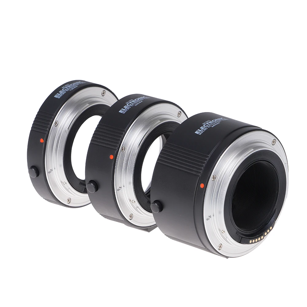 FOTGA 전자 매크로 AF 자동 초점 자동 확장 튜브 링 세트 Canon EF/EF-S 마운트 렌즈용 금속 총검