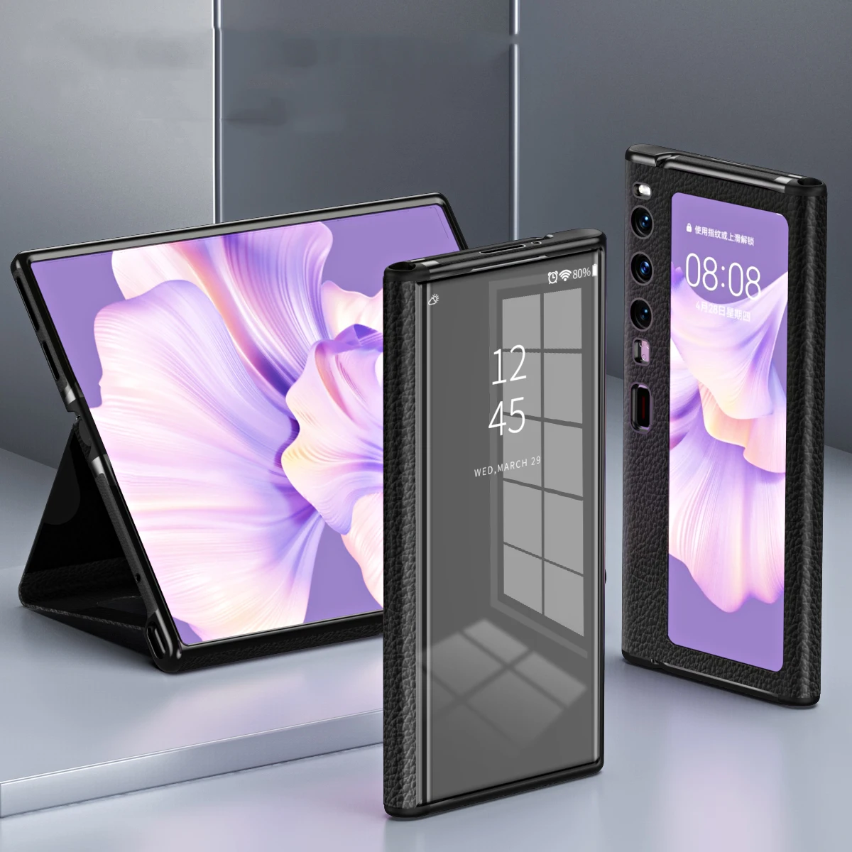 Funda Case for Huawei Mate XS2 XS 2 Litchi Cross Pattern