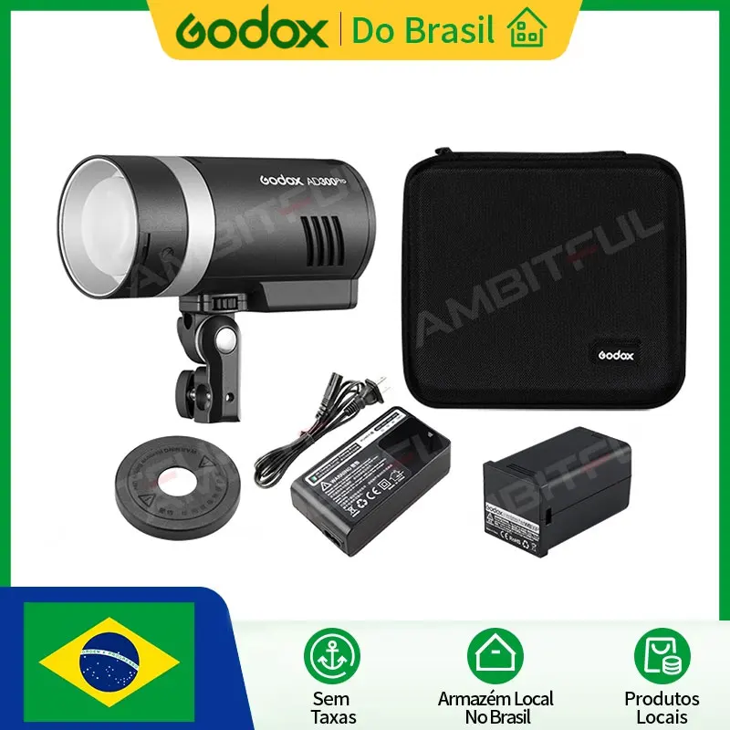 UK Godox AD300 Pro TTL 300Ws 2.4G HSS 1 / 8000s Outdoor Flash+60*60CM Softbox | UK
