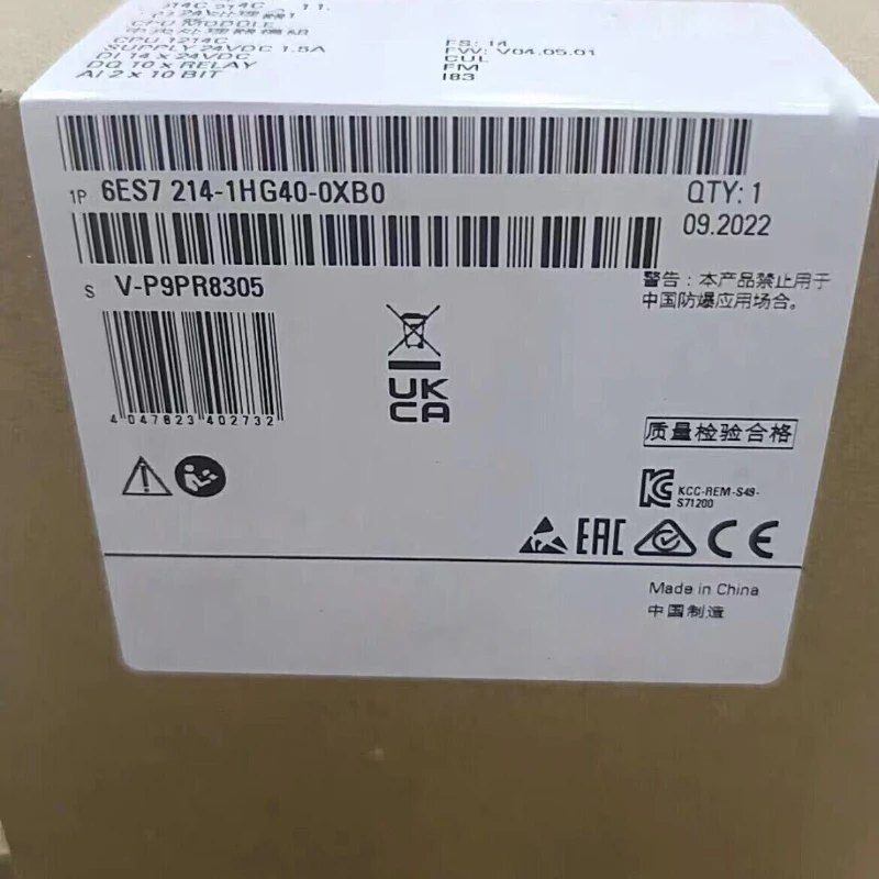 Muslimate S7-1200 Cpu Compatta 1214C Dc/Dc/Relay 6 Es7 214-1Hg40-0Xb0 Nuovo In Scatola