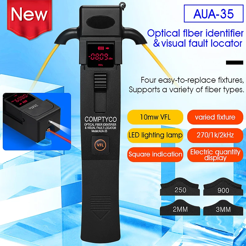 COMPTYCO AUA35 high quality optical fiber identifier with LED and 10mw