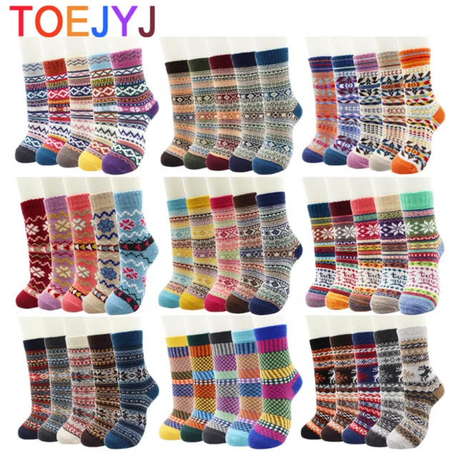 Stay Cozy This Winter with 5 Pairs of Fashionable and Warm Rabbit Wool Socks