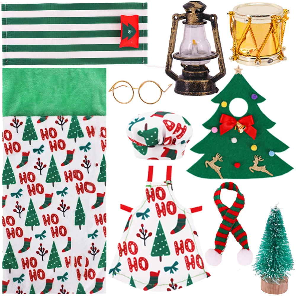 Christmas Doll Accessories Set For Babi 30 CM Doll Clothes Dress For elf Doll Toys Girls Christmas Gift