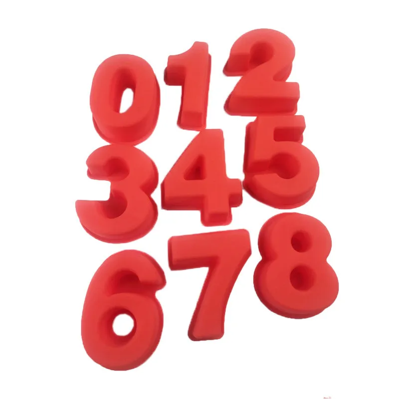 0-9 Number Digital Cake Mold Cake Numbers Shape Decoration Tool for Wedding Birthday Anniversary