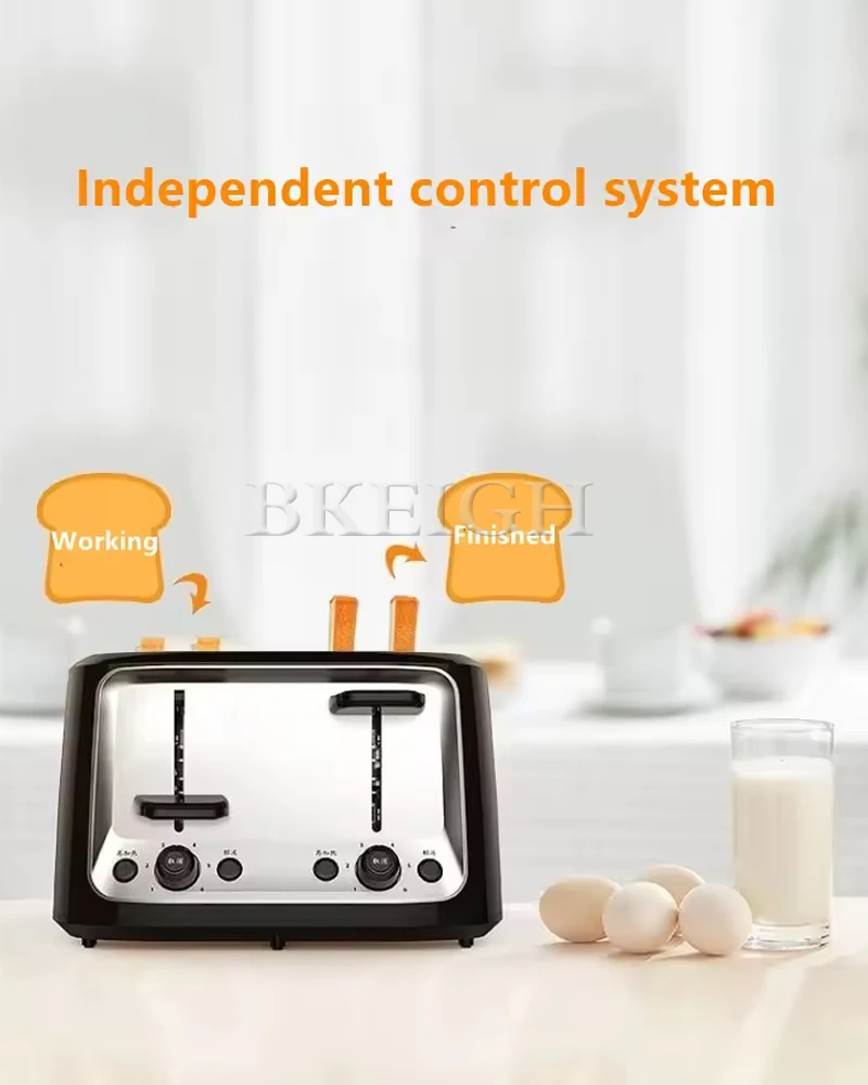 Multi Functional Fully Automatic Toaster Commercial Low Noise Intelligent Bread Baking Oven