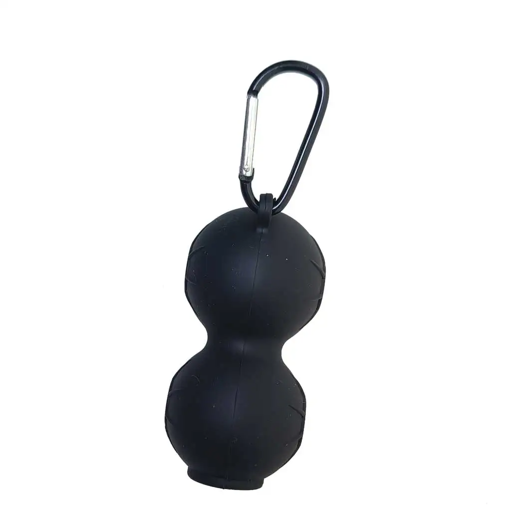 Dual Golf Ball Storage Bag Golf Ball Protective Cover Soft Silicone Waist Holder Fall Resistant Keyring Golfing Accessories