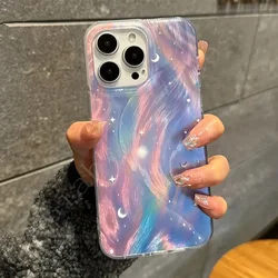 Glitter Gradient Blue Starry Sky Phone Case Cover for A32 (4G) (T4514)