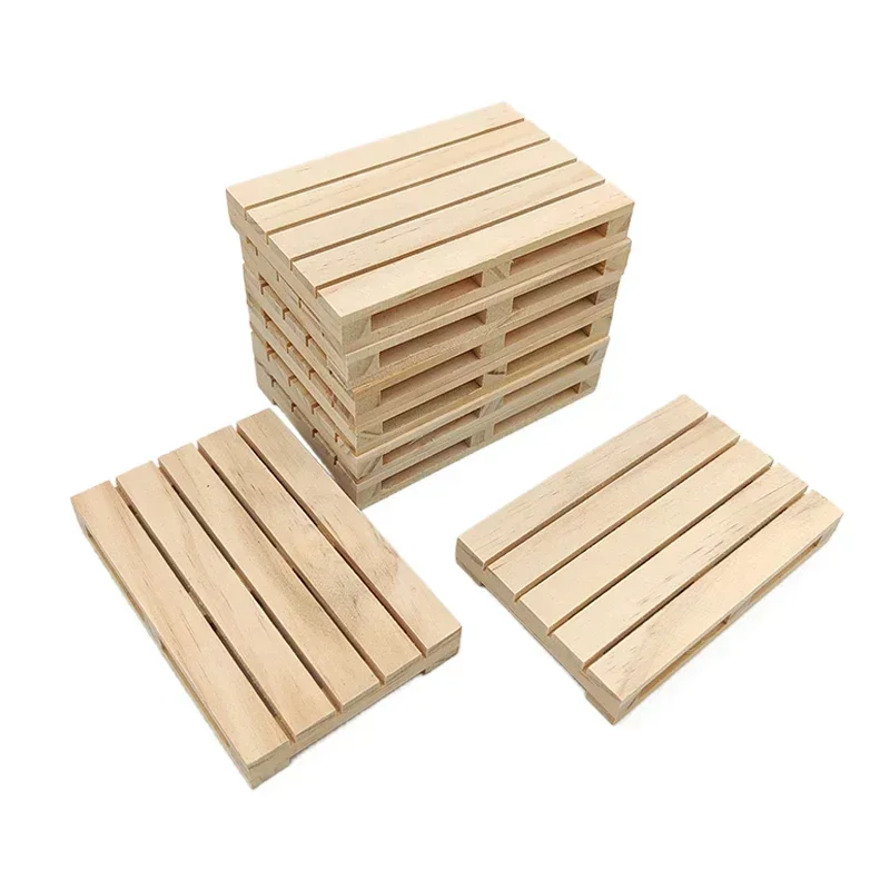 1Pc Mini Pallet In Legno Sottobicchieri Per Bevande Calde E Fredde Sottobicchieri Per Pallet In Legno Cuscino Per Vaso Di Fiori
