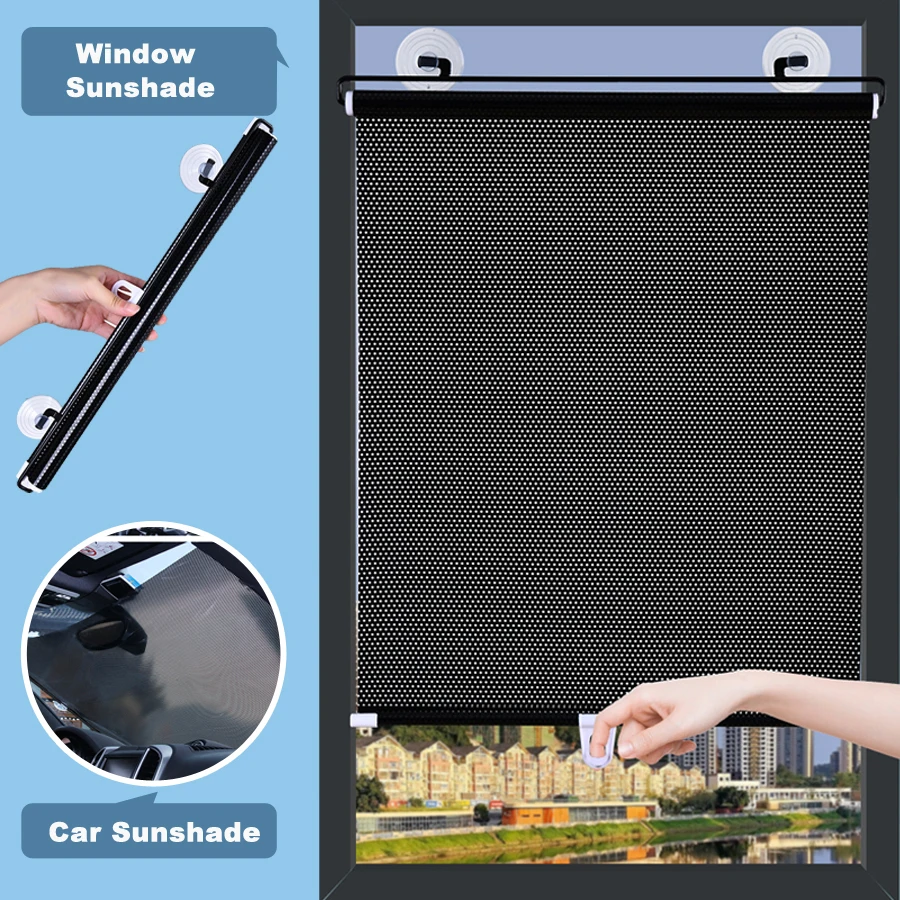 Blackout Blinds for Window Vertical Blinds Without Drill Blackout Roller Blind Curtains Drilling Rolls Shutter Black Out Home