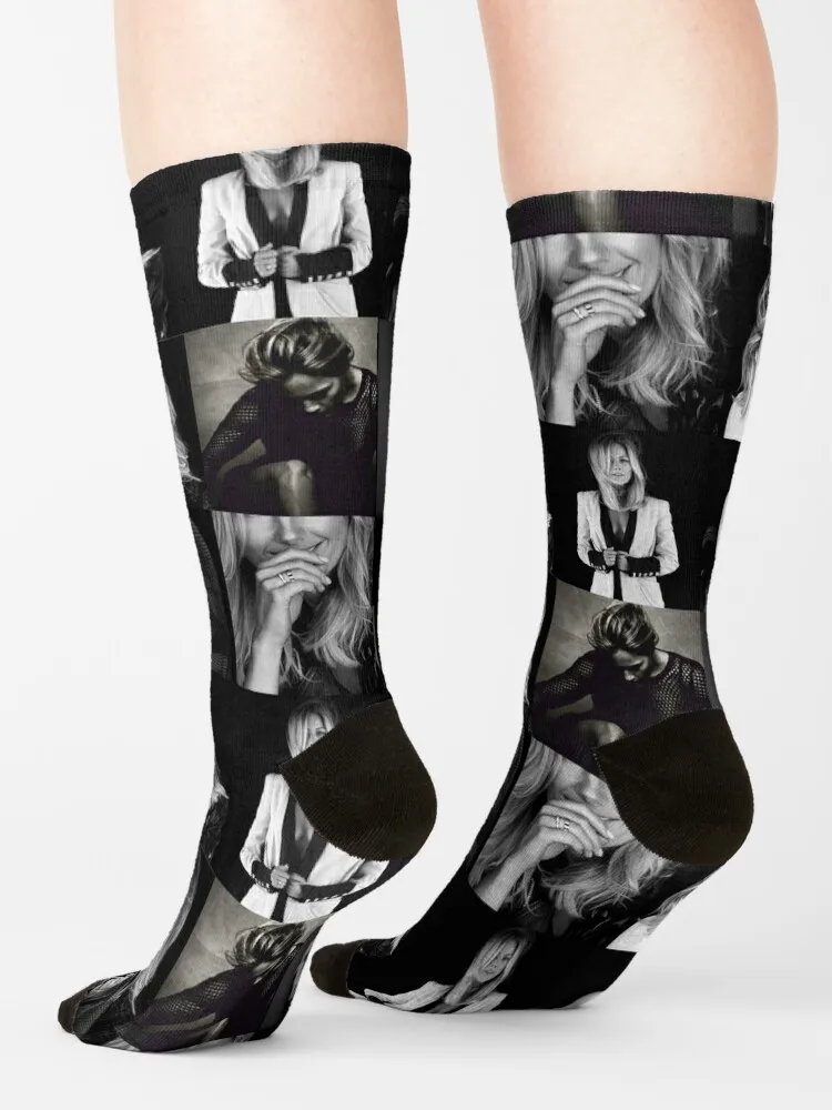 Helene Fischer Collage Socks moving stockings winter thermal socks christmas gifts Women's Socks Men's