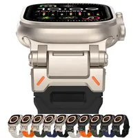 Bracelet de Sport pour Apple Watch S11/10 46MM 42mm 9 8 7 45mm Ultra 3/2 49MM bracelet de montre en Silicone couleur titane pour iWatch SE3 6 44mm 1