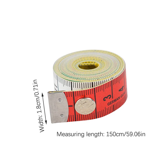 1.5M Color Body Measuring Tape Sewing Tailor Soft Ruler Garment Measure  Ruler Sewing Measuring Tape With Snap Fasteners - AliExpress