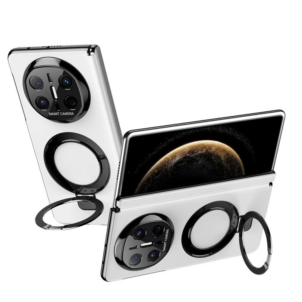 Luxury Leather Rotatable Multi-Functional Magnetic Stand Case with Camera Protection