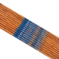 6/12pcs ID6.2mm Wood Skin Arrow Tube Spine 350 400 450 500 550 600 700 Carbon Arrow Shaft  with Wooden Patien 1