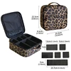New PU Leather Travel Large Capacity Beauty Makeup Case Leopard Waterproof Cosmetic Bag 5