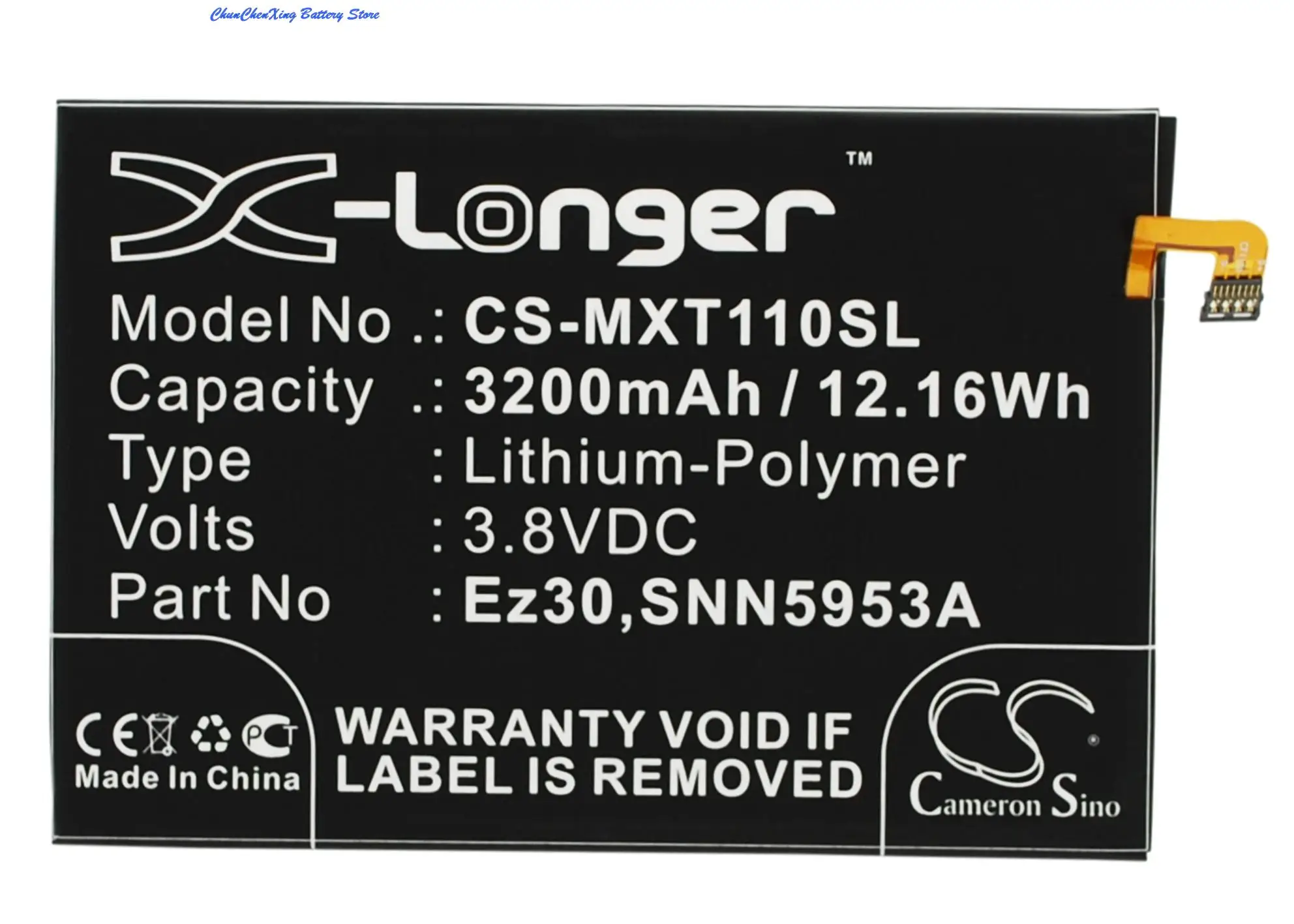 

Cameron Sino 3200mAh Battery EZ30, SNN5953A for Motorola Shamu, XT1100, XT1103, XT1115, For Google Nexus 6