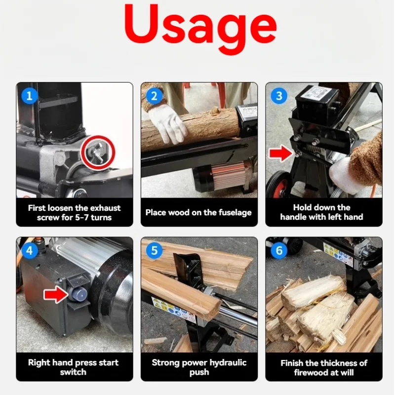 Electric Wood Breaker Hydraulic Wood Cutter Rural Cutter Automatic