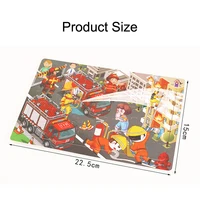 New 30 Pieces Wooden Puzzles Cartoon Animal Traffic Tangram Wood 3d Puzzle Montessori Educational Toys for Children Gifts 6