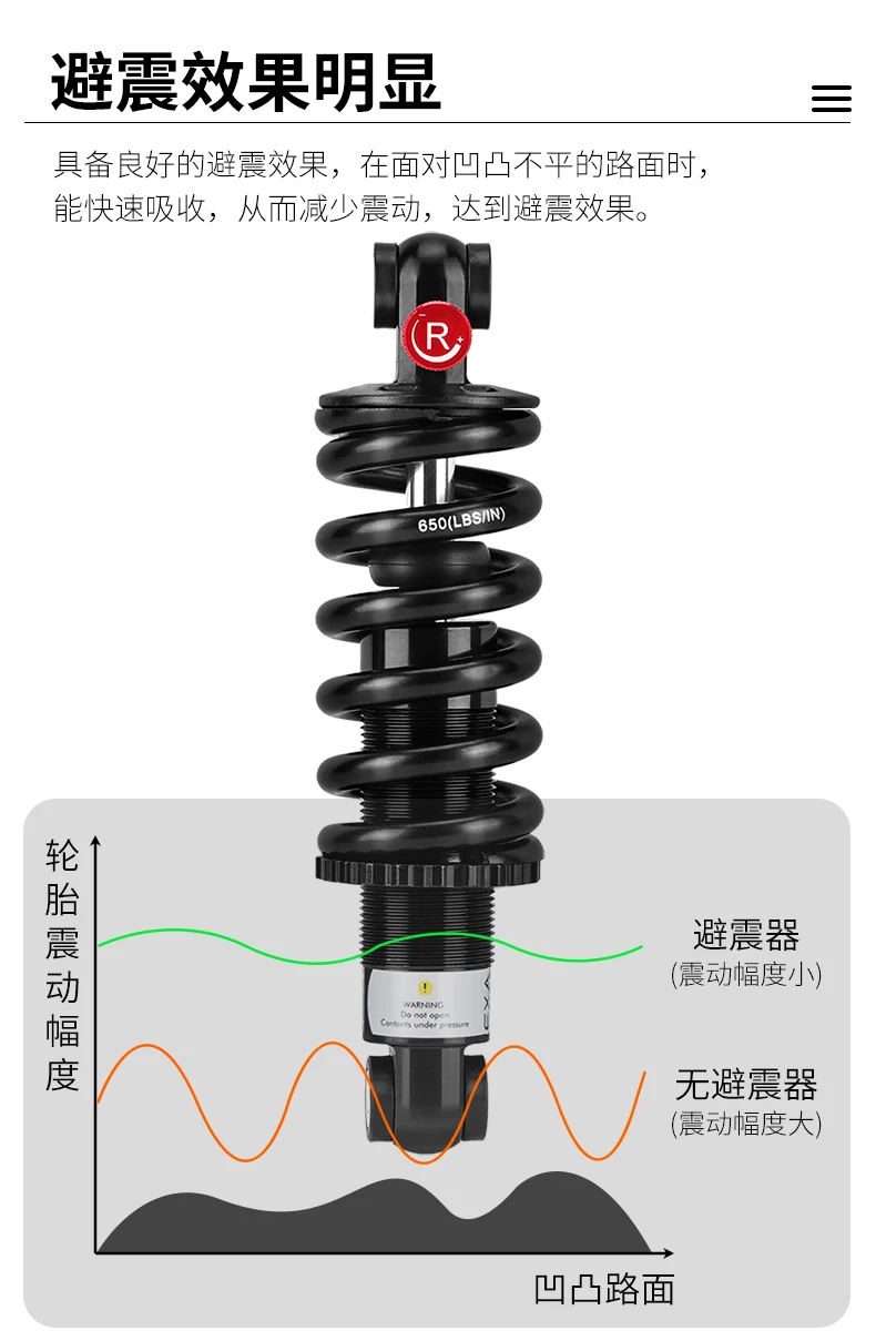 Description Picture 6 of itemEXA FORM Hydraulic Spring Shock Absorbers 125/150/160/190MM 550/650 Pound Adjustable Damping Hydraulic Rear Shocks For MTB