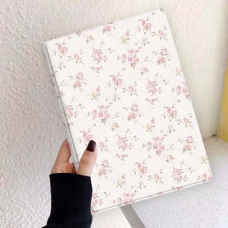 Cartoon Pink Flower Pattern Tablet Case