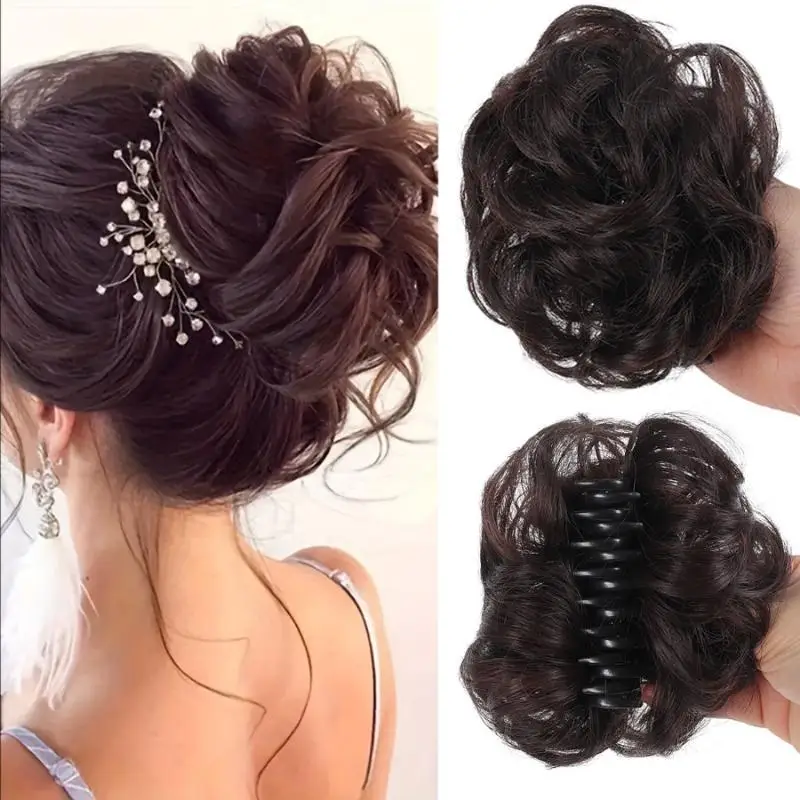 Nuovo! Coda di Cavallo Sintetica con Clip, Chignon Naturale Voluminoso Riccio per Donna, Accessorio per Capelli per Aumentare il Volume, Strumento di Styling Realistico
