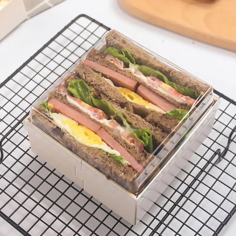 10pcs Disposable Cake Packaging Boxes with Clear Lids, Cupcake, Cookie, Bread, Burger T... - SKU DCPB2230 - UGI Packaging