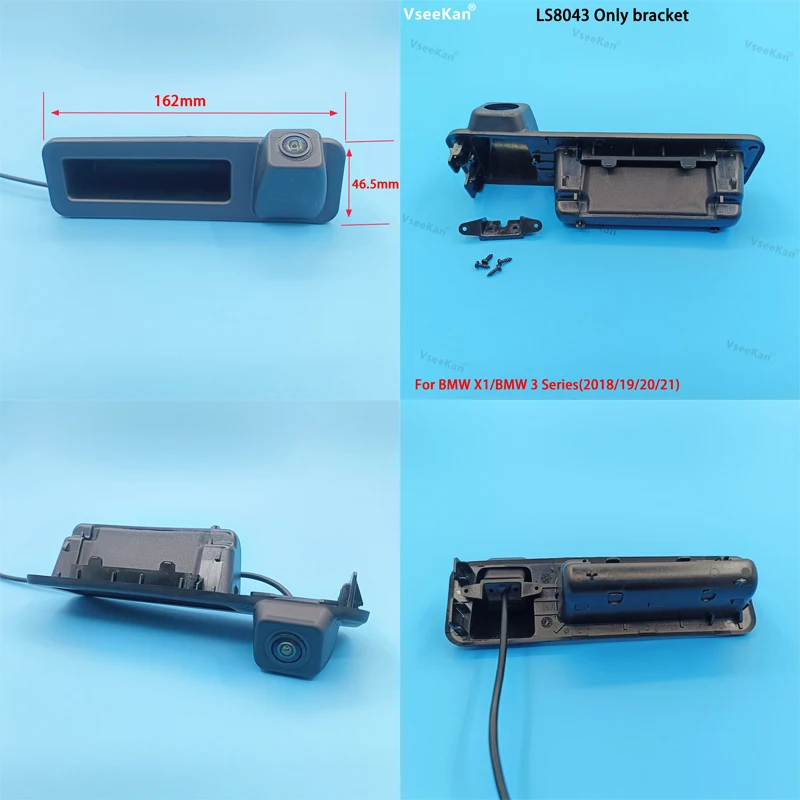 170도 AHD 1080P 자동차 후방 카메라 BMW X1 F48 X3 F25 3 시리즈 F30 F80 F31 F34 2018 2019 2020 2021 차량 트렁크 핸들용