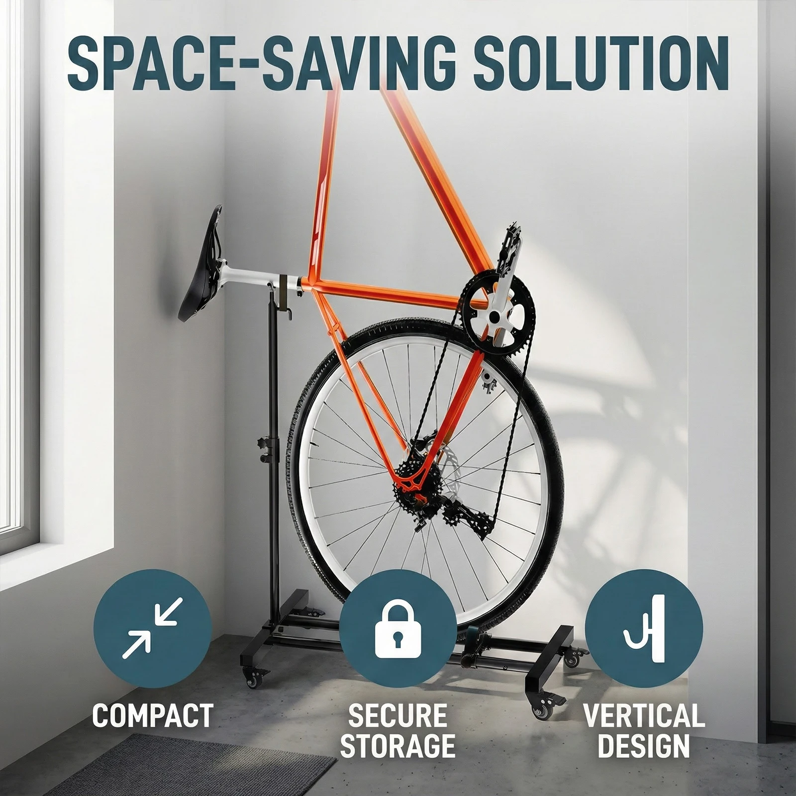 Upright Bike Storage Rack 3